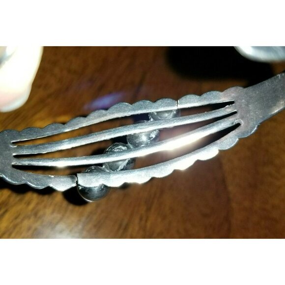 Dead Pawn Native American Maisels Sterling Ball Cuff Bracelet - Picture 6 of 6